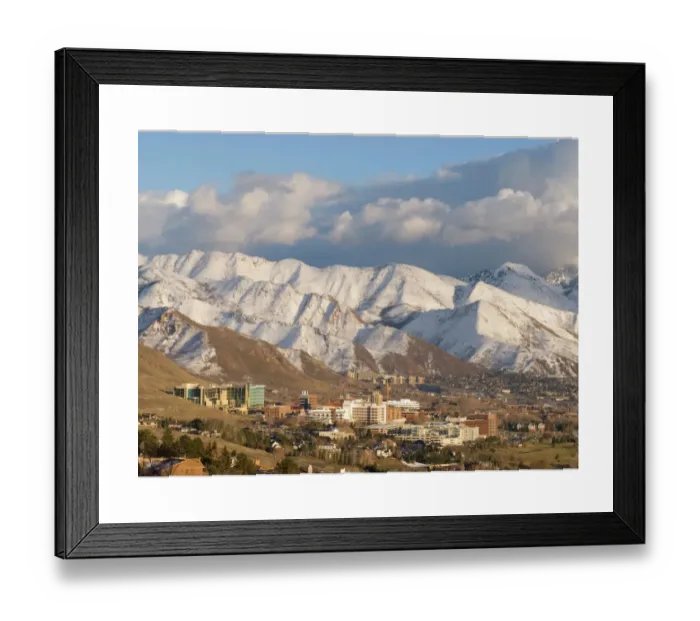 Framed Print : University of Utah Print, Wasatch Mountains Landscape Framed Print : University of Utah Print, Wasatch Mountains Landscape