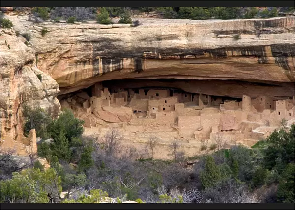 North America, USA, Colorado. Cliff dwellings in Mesa Verde