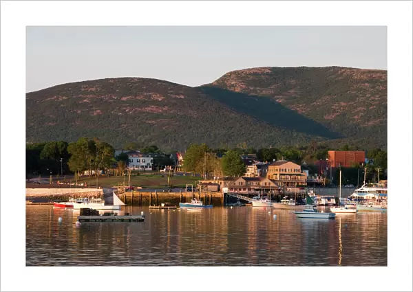 Bar Harbor Maine as seen from Bar Island USA