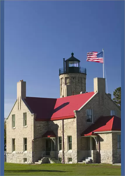 USA-Michigan-Straits of Mackinac: Mackinaw City- Old Mackinac Point Lighthouse