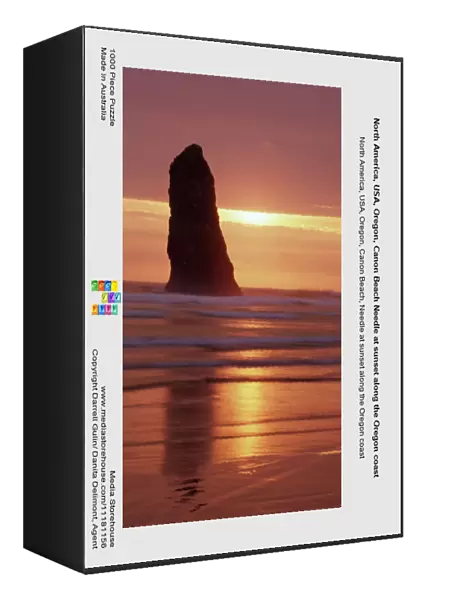 North America, USA, Oregon, Canon Beach Needle at sunset along the Oregon coast