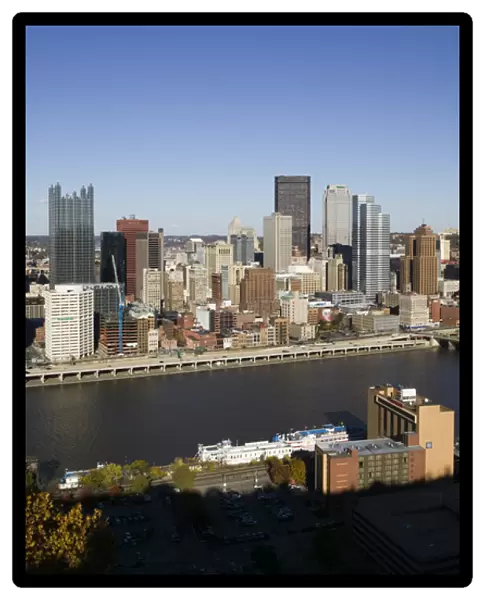 USA-Pennsylvania-Pittsburgh: Mid-Downtown from Mt. Washington  /  Late Afternoon