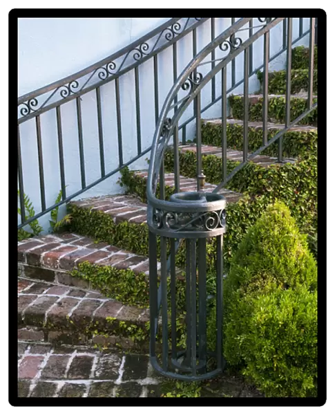 Charleston, South Carolina, USA. A stairway in the historic district of Charleston