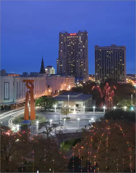 USA-TEXAS-San Antonio: Downtown View of East Commerce Street  /  Evening
