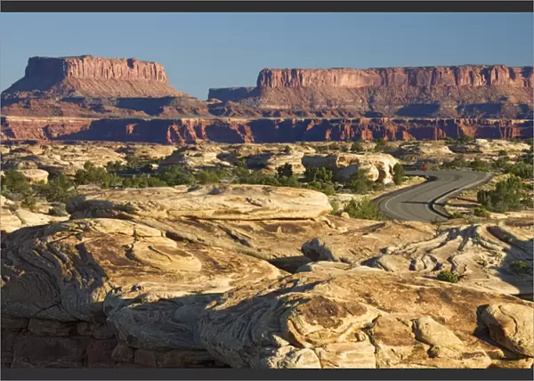 Utah, Canyonlands NP, The Needles, Canyons and grabens from Pothole Point Trail