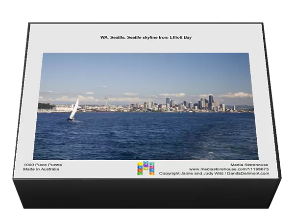 WA, Seattle, Seattle skyline from Elliott Bay