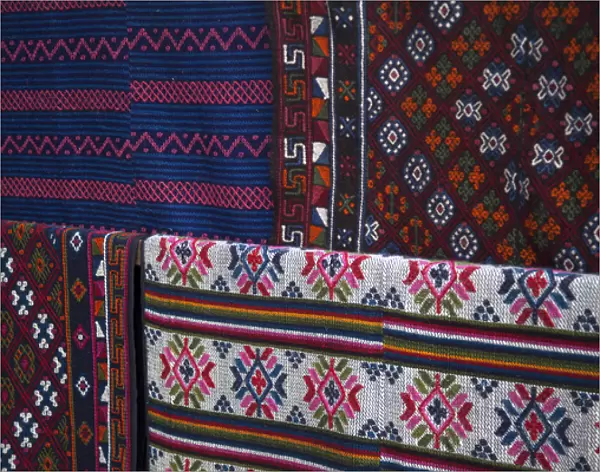 Asia, Bhutan, Bumthang. Textiles of Bhutan