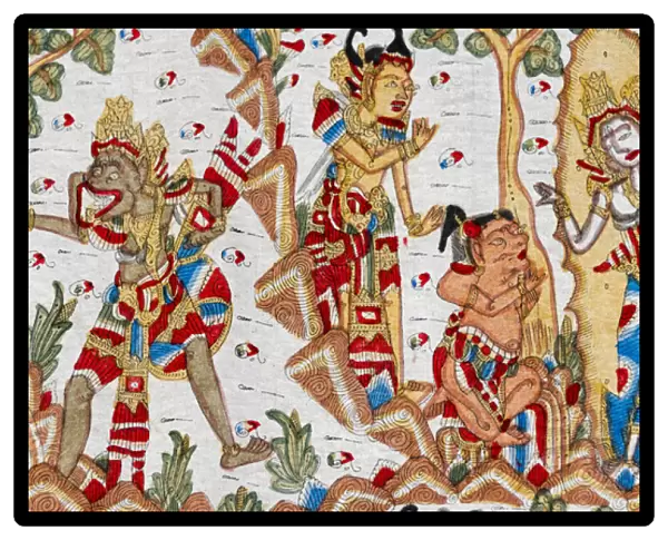 Mural, Mother Temple of Besakih, the most important, largest and holiest temple of