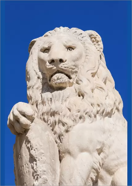 Marzocco lion, Piazza Santa Croce, Unesco World Heritage site, Firenze, Tuscany, Italy
