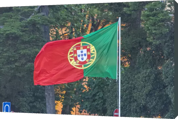 Europe, Portugal, Cascais, Portuguese flag