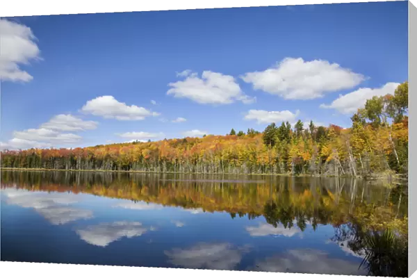 Petes Lake in fall color Schoolcraft County Upper Peninsula Michigan