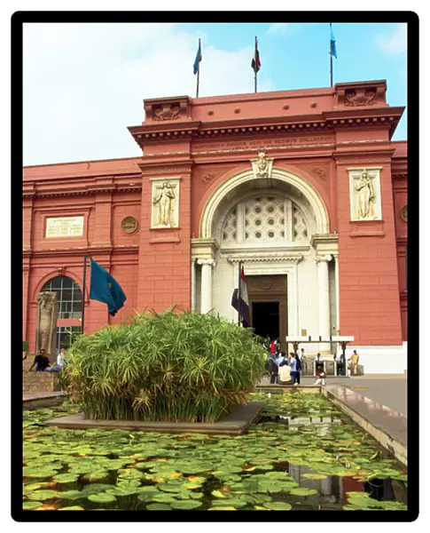 Egypt, Cairo, the Museum of Egyptian Antiquities, Papyrus in a Lily Pond in front