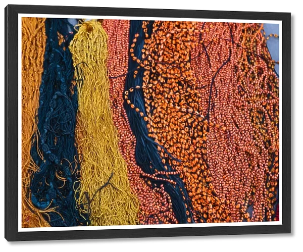 India, Odisha, Subarnapur District, Sonepur, Colorful threads for sale during Sonepur