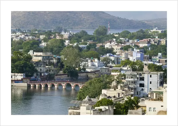 Cityscape of lake and architecture, Udaipur, Rajasthan, India