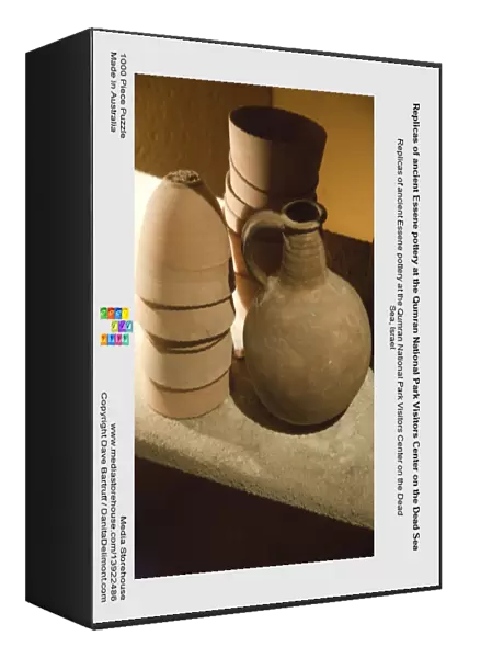 Replicas of ancient Essene pottery at the Qumran National Park Visitors Center on the Dead Sea