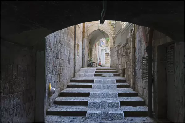 Ancient street in the old town, Jerusalem, Israel