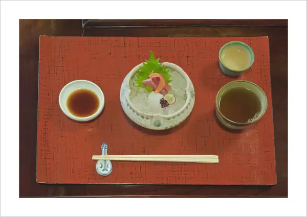 Japan, Tokyo, Sashimi Course at Traditional Japanese Restaurant
