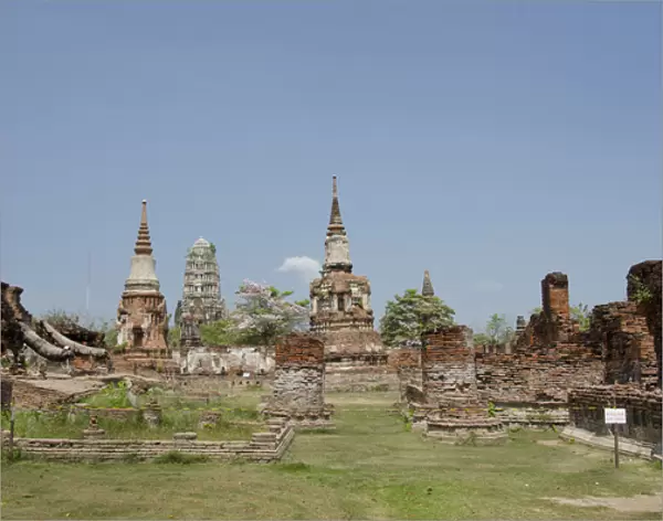 Thailand, Ayutthaya. Wat Mahathat (aka Wat Maha That) historic royal monastery