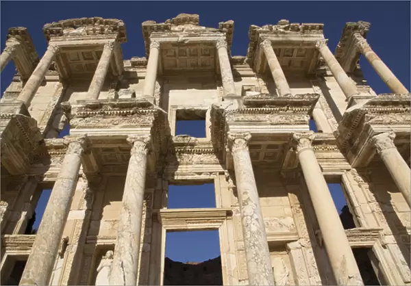 Turkey, Izmir, Kusadasi, Ephesus. The library of Ephesus (Celsius) was built in 117 A
