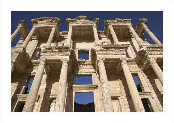 Turkey, Izmir, Kusadasi, Ephesus. The library of Ephesus (Celsius) was built in 117 A
