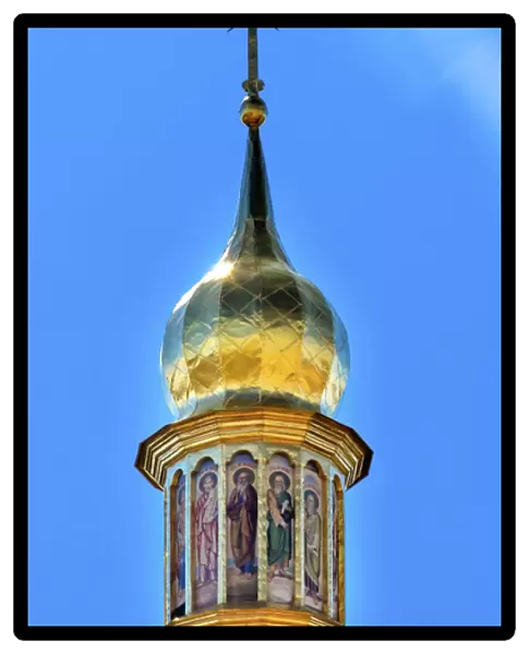 Saint Sophia Sofia Cathedral Spire Towe Golden Dome Sofiyskaya Square Kiev Ukraine