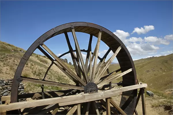 Historic Waterwheel, Young Australian Gold Mine, Carrick Range, near Bannockburn