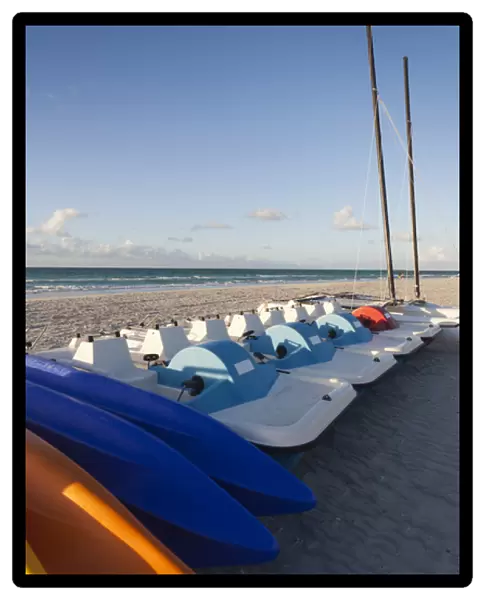 Cuba, Matanzas Province, Varadero, Varadero Beach, sailboats
