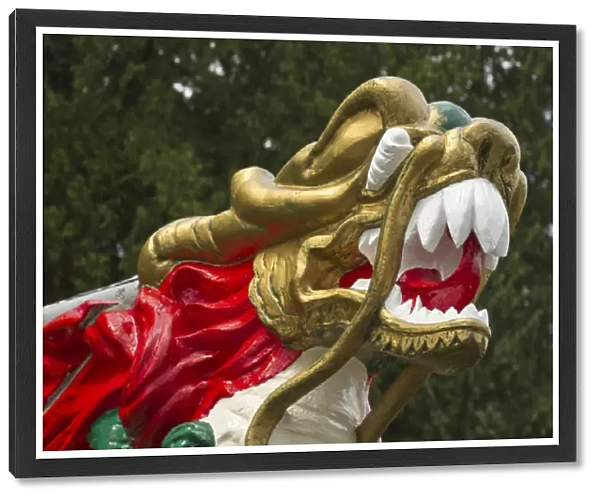 Chinese dragonboat figurehead, Stanley Park, Vancouver, British Columbia, Canada
