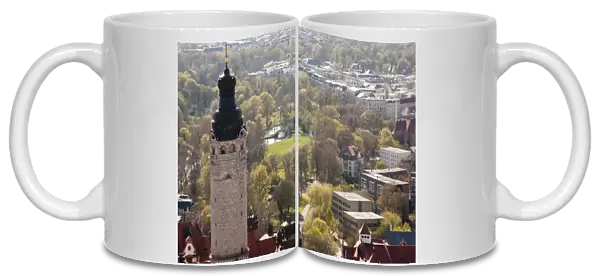 LEIPZIG18984-2012-BARTRUFF. CR2 - New City Hall Tower viewed from atop 30-story high Panorama Tower