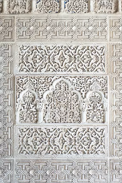 Europe, Spain, Andalusia, Granada, Alhambra, Nasrid Palace Detail