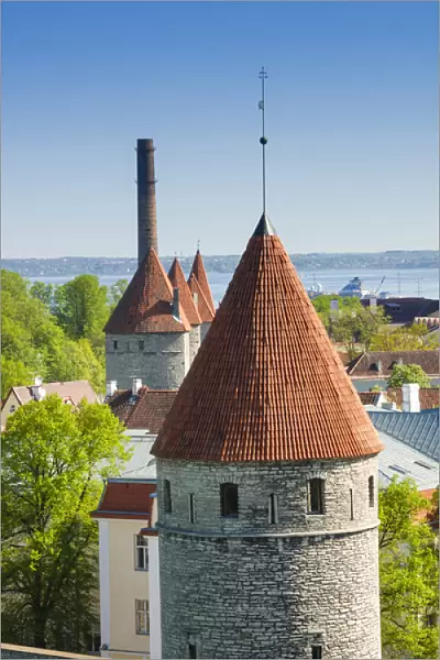 View of Tallinn from Toompea hill, Old Town of Tallinn, UNESCO World Heritage Site
