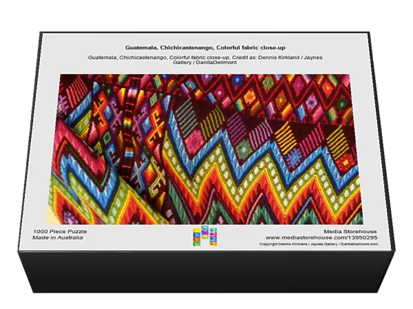 Guatemala, Chichicastenango, Colorful fabric close-up