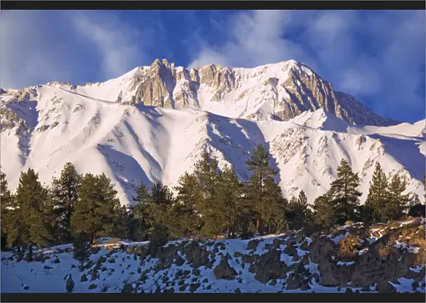 USA, California, Sierra Nevada Range. Mt. Morgan seen from Benton Crossing Road. Credit as