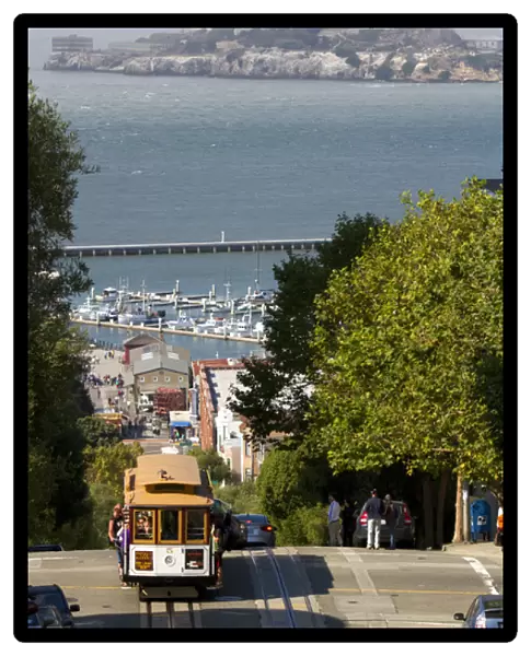 Powell and Market line cable car in San Francisco, California, USA