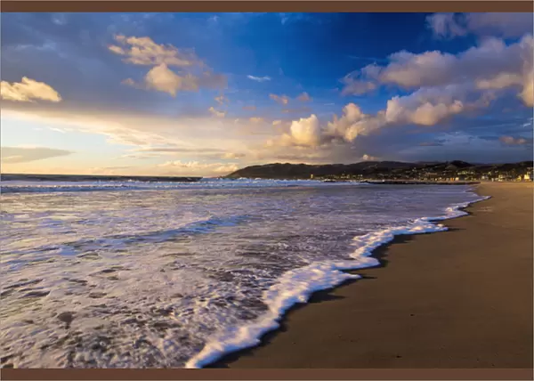 Sunset and surf, Ventura, California USA
