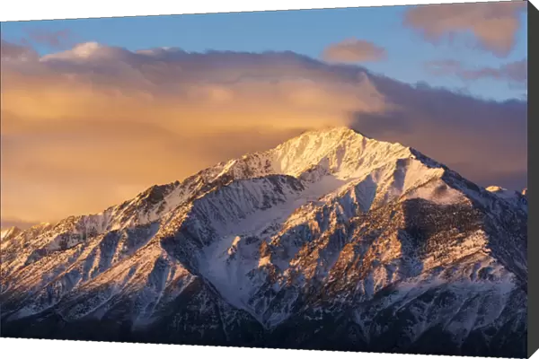 Winter sunrise on Mount Tom, Inyo National Forest, Sierra Nevada Mountains, California