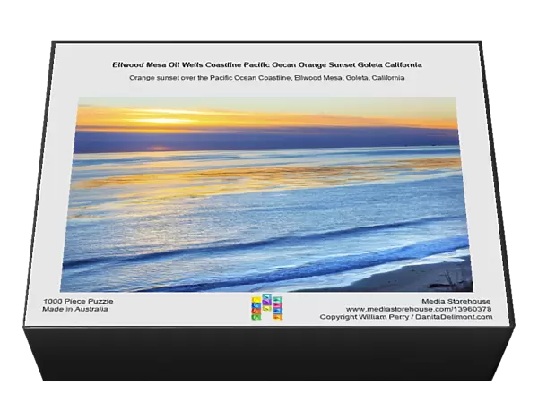 Ellwood Mesa Oil Wells Coastline Pacific Oecan Orange Sunset Goleta California