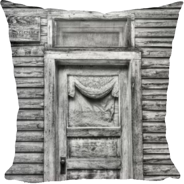 USA, Colorado, St. Elmo. Weathered door in wood building