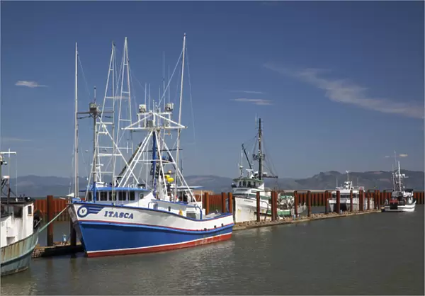 OR, Astoria, East Basin Moorage, Columbia River; Fishing boats