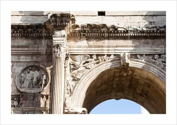 Detail of Arch of Constantine, Arco di Costantino, Rome, Unesco World Heritage Site