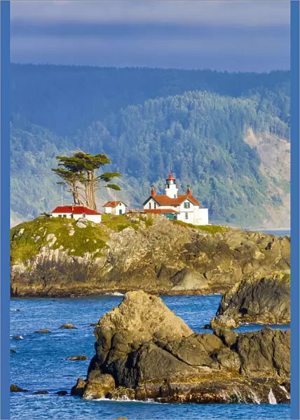 United States, California, Crescent City, Lighthouse and Harbor