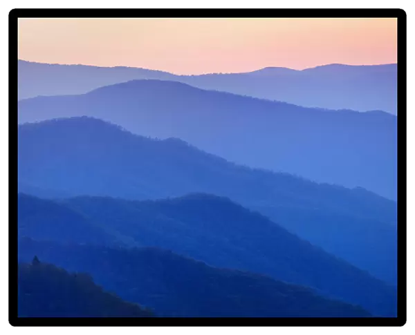 USA, North Carolina, Great Smoky Mountains National Park. Mountain landscape at sunrise
