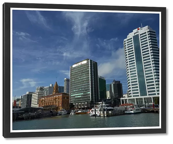 Auckland Ferry Terminal, and historic Ferry Building, Auckland waterfront, North Island
