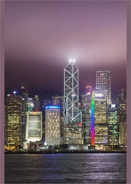 Hong Kong Island skyline and Victoria Harbour, Hong Kong, China