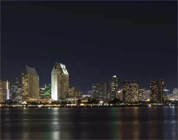 City lights of San Diego, California