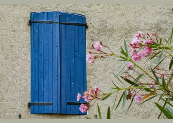 Window of Manosque home in Provence Region of Southern France
