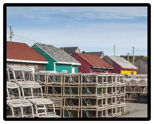 Canada, Prince Edward Island, North Rustico. Lobster traps
