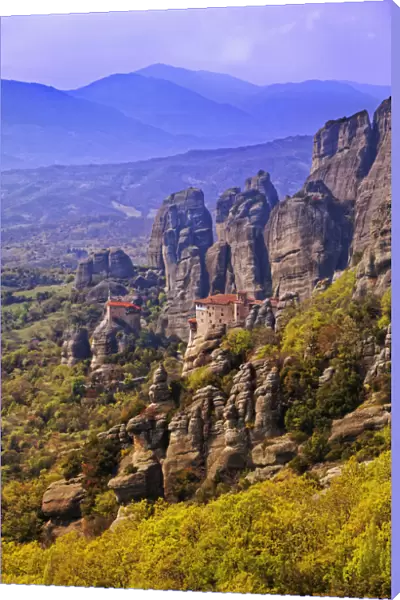 Greece, Meteora. Monastery atop mountains. Credit as: Dennis Flaherty  /  Jaynes Gallery  / 