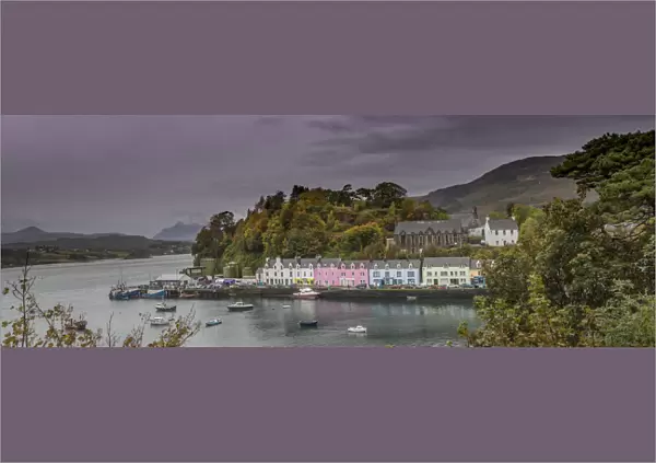 Portree Harbor. Portree is the Capital town on the Isle of Skye, Scotland