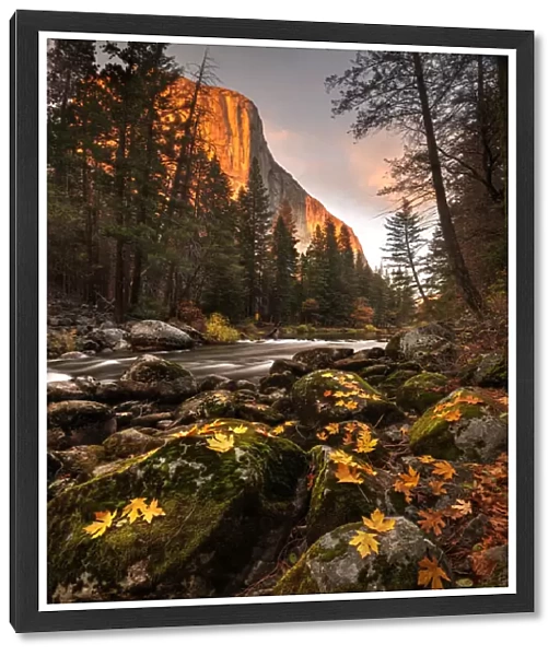 Fall along Merced River in Yosemite National Park, California